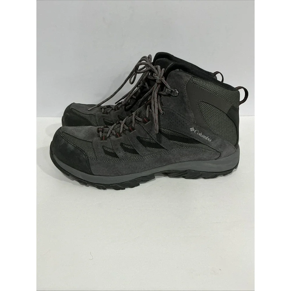 Columbia Men's Crestwood Mid Waterproof Hiking Boots, Gray, 14W, Gorpcore